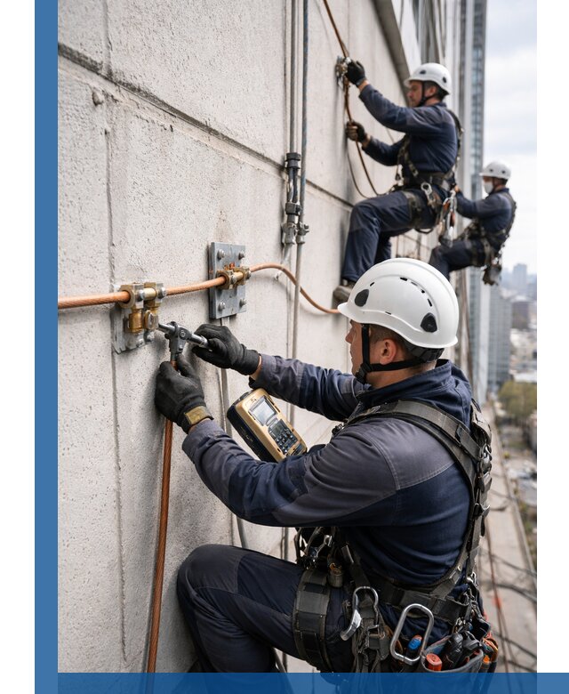 Монтаж системы заземления здания и молниезащиты в Мурманске