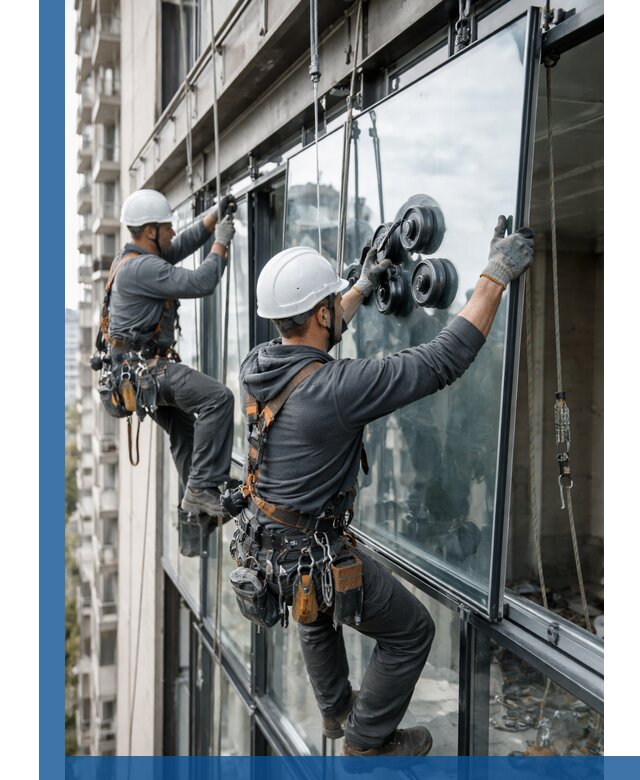 Витражное остекление фасадов и лоджий в Мурманске под ключ