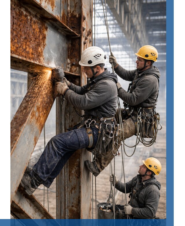 Зачистка металла от ржавчины в Мурманске от 360 р. | ВЫСОТНИК-Мрм