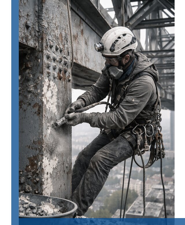 Удаление старой краски с металлических конструкций в Мурманске