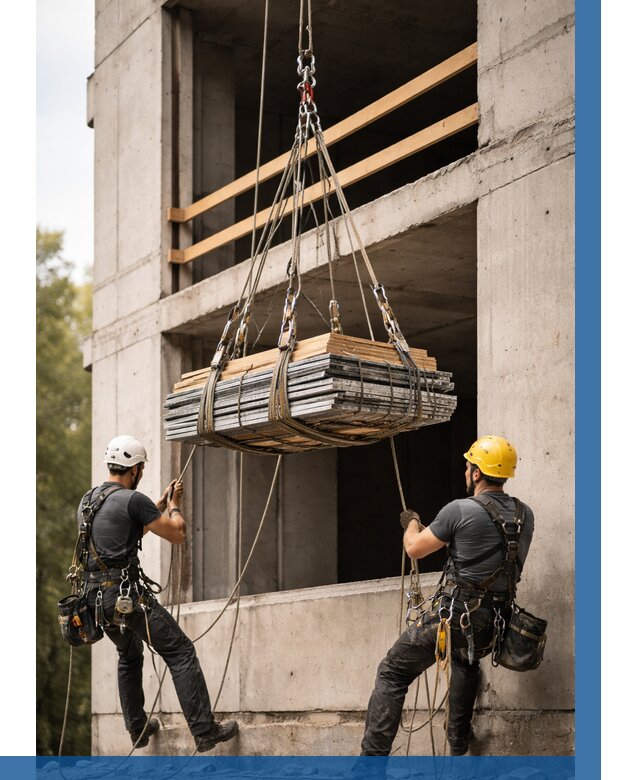 Подъем материала на этаж веревками в Мурманске от 1542 р. | ВЫСОТНИК-Мрм