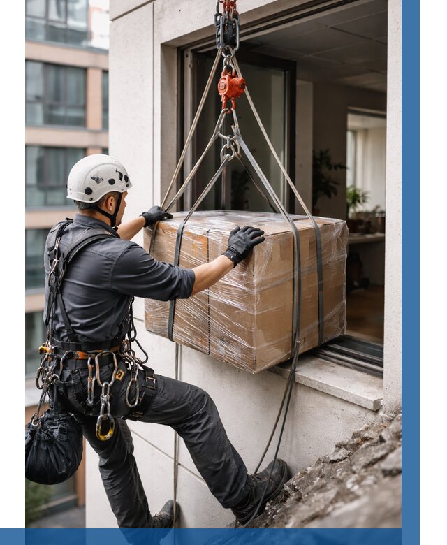 Подъем груза через окно в Мурманске от 4627 р. | ВЫСОТНИК-Мрм