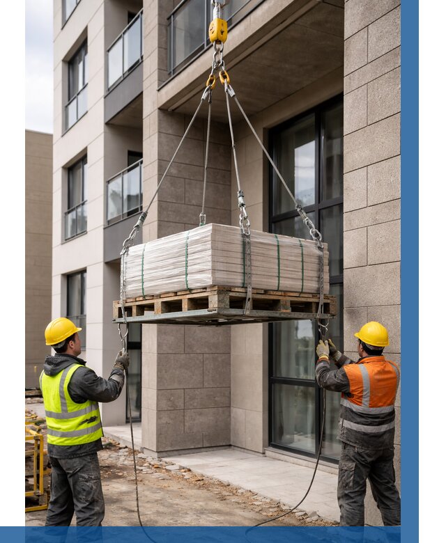 Подъем керамогранита на этаж в Мурманске от 3599 р. | ВЫСОТНИК-Мрм