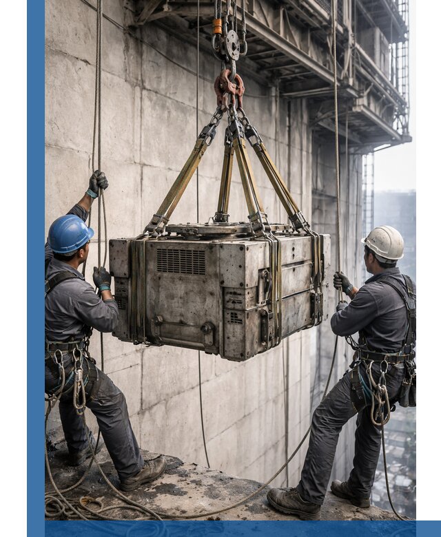 Такелажные работы на высоте, подъем и монтаж грузов в Мурманске