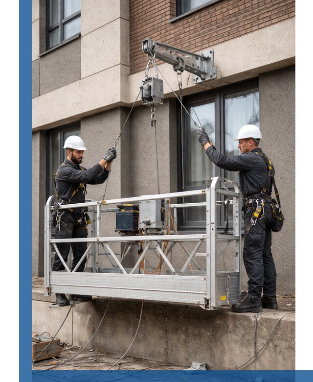 Монтаж и подъем фасадной люльки в Мурманске с гарантией безопасности