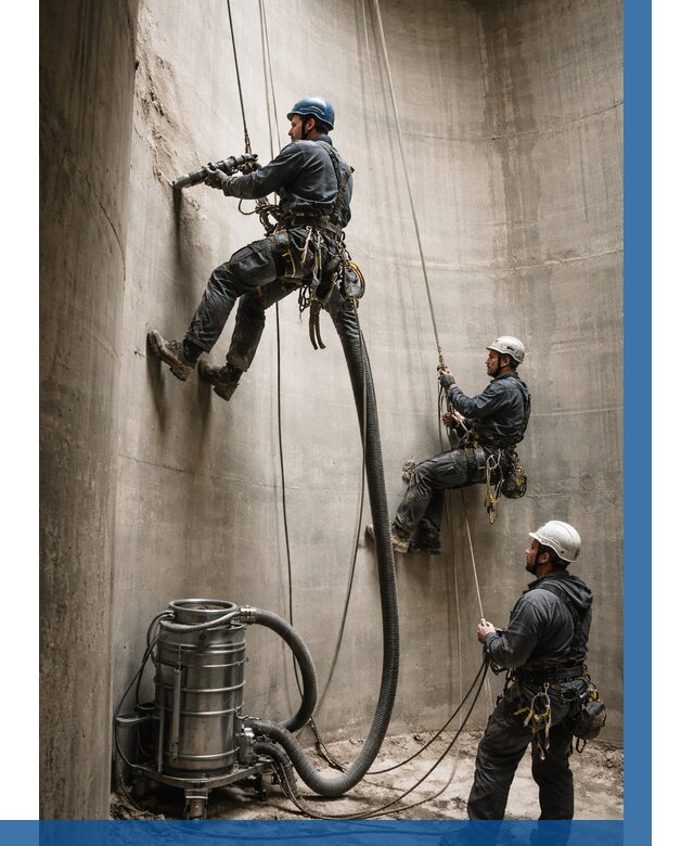 Зачистка силосов в Мурманске от 4627 р. Договор и смета ВЫСОТНИК-Мрм