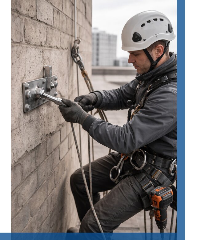 Установка анкерных точек в Мурманске от 3599 р. | ВЫСОТНИК-Мрм