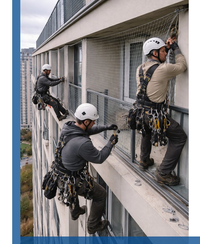 Профессиональный монтаж защитной сетки от птиц в Мурманске